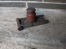 Antique 19th Century Primitive Tin and Turned Wood Nutmeg or Spice Grater picture