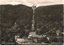 Kassel Germany Wilhelmshöhe Palace & Hercules Monument RPPC Postcard Aerial View picture