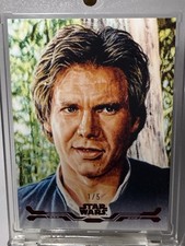 2025 Topps Star Wars Smugglers Outpost Han Solo Stellar Art 1/5 picture