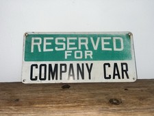 Vintage Reserved For Company Car Sign picture