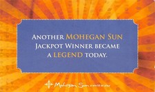 Mohegan Sun Casino - Paper Slot Jackpot Winner Card picture