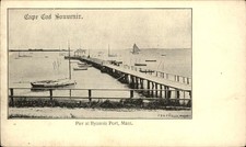 Hyannis Port MA Pier F.B. & F.P. Goss c1900s-10s Vintage Postcard picture
