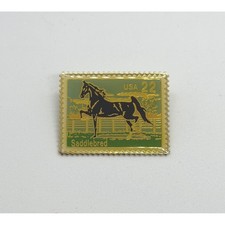 Vintage 1985 USPS Saddlebred Horse 22 Cent Stamp Pin Jonathan Grey & Associates picture