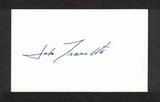 John Travolta American Actor Original Signed Autograph 3x5 Index Card picture