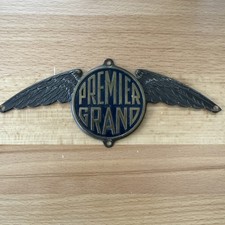 Antique Brass Premier Grand Car Nameplate Emblem Badge picture