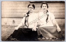 K53/ Interesting RPPC Postcard Americana c1910 Pretty Woman Long Hair 54 picture