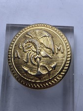 Mexican Early Navy Military Button Armada de Mexico 1920s  25mm Wide picture