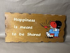 Vintage 1980's Happiness Is Meant To Be Shared Wall Plaque picture