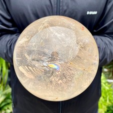 4.01LB Natural White Crystal Clear Quartz Crystal Sphere Ball Healing Meditation picture