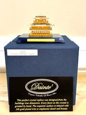 Swarovski style Dainte Brand Crystal 24k Gold GOLDEN TEMPLE JAPAN Miniature BOX picture