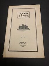 1935 Iowa Facts Booklet by The State Of Iowa Des Moines picture