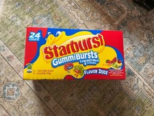 RARE Starburst GummiBursts Flavor Duos Liquid Filled Gummies 24 Count Box 2010s picture