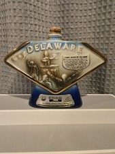Vintage 1972 JimBeam Delaware Decanter Empty Regal China US Army Open Mess Label picture