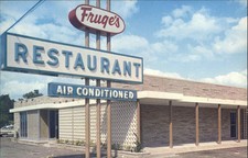 Uvalde Texas TX Fruge's Restaurant 1950s-60s Vintage Postcard picture