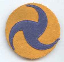 WWII WW2 Patch-SUPER EARLY WWII 1930s AAF Air Corps FELT PINWHEEL Used Off Tunic picture