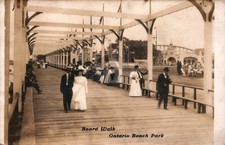 Ontario Beach Amusement Park New York c1910 Boardwal RPPC Photo Postcard COPY picture
