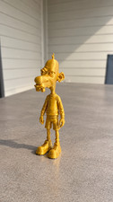 3D printed golden neegy statue 6 inch, iconic meme statue. picture