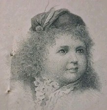SLING'S 🪙 Vintage  1881 FIRST NATIONAL BANK RED OAK IOWA CHECK Child Vignette  picture