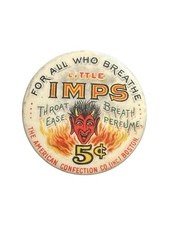 Antique Little Imps Breath Perfume Tin Devil Celluloid Advertising c1900 picture
