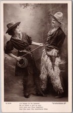 1910 Romance RPPC Real Photo Postcard Cowboy & Cowgirl