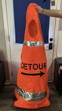 Bristol Novelty Traffic Cone Halloween Costume Adult Orange Detour Sign Tunic picture