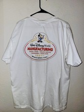 Vintage WDW Castmember Manufacturing T-Shirt Cast Y2K Tee XL RARE picture