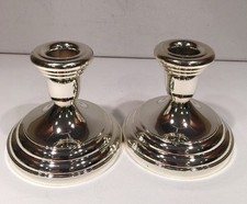 FB Rogers Silverplate Pair Of Candle Holders Collectible Made In Japan picture