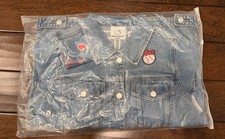 Chicago Cubs Hello Kitty Denim Patch Jacket (L) 2026 Exclusive 9/3 (Read) NEW picture