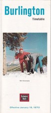 1970 Burlington Route railroad timetable (January 18) picture