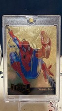 1995 Marvel Metal Spider-Man Gold Blaster #12 Rare Vintage Gold Parallel Card picture