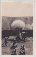 WW1 12-INCH MORTAR IN-ACTION. ANTIQUE REAL PHOTO POSTCARD picture