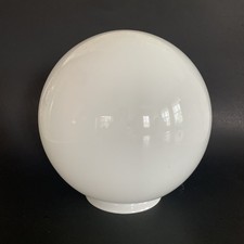 Vintage NOS 8” White Round Ball Glass Swag Pendant Light Shade Globe picture