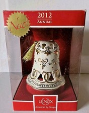 Lenox Jewels Bell 2012 Annual Christmas Ornament 4.75