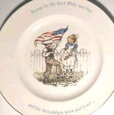 Holly Hobbie American Freedom Plates Star Spangled Day & Red White and Blue USA picture