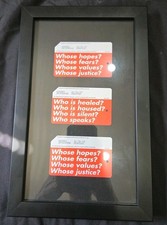 Ultra Rare 3 Barbara Kruger NYC Metrocards W/ Custom Frame picture