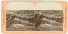 WYOMING STEREOVIEW - Badlands Formations - Universal View Co 1900s picture