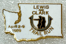 Lewis and Clark Trail Run 1989 Lapel Pin Enamel picture