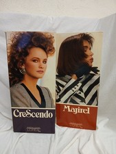 2 Vtg L'Oreal CRESCENDO MAJIREL Hair Color Shade Selector Chart Brochures SWATCH picture
