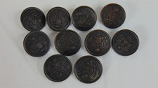 Vintage US Army Button American Button Co. Newark, NJ Eagle Shield Lot of 10 picture