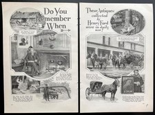 Henry Ford Antique Collection 1926 article Museum origins Wayside Inn~Stagecoach picture