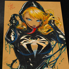 Gwen Stacy x Venom Art Print Signed 8.5x11 | Art by Keyeske picture