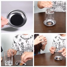 Magic Trick Coin Thru Glass - Gimmick Coaster Penetration Trick picture