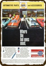 1970 NAPA AUTO PARTS Mustang Corvette Vintage-Look DECORATIVE REPLICA METAL SIGN picture