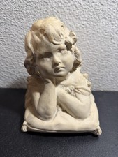 Fabbri Art Studio of San Fransisco Vintage Chalkware Sculpture Bust Little Girl picture
