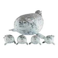 40cm Mother and son Seal five-piece plush toy Seal zipper toy for boys and girls picture