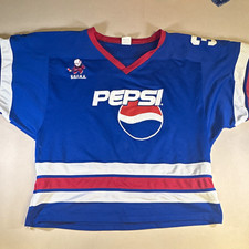 Vintage Pepsi B.O.F.H.A. Goalie Hockey Jersey Shirt #31 Blue White Red picture