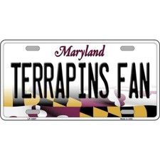 Terrapins Fan License Plate Metal Sign Plaque Art Car Truck Wall Home Decor picture
