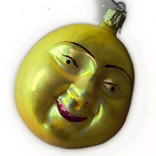 Vintage 1989 Christopher Radko CHEERFUL SUN Glass Christmas Ornament - Poland picture