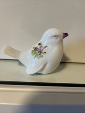 Fenton Milk Glass Songbird Hand Painted, Signed, Stamped. picture