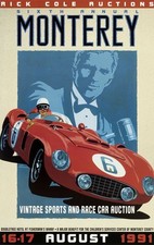 Sixth Annual Monterey vintage sports event Repro Print Poster aprox 13x19 picture